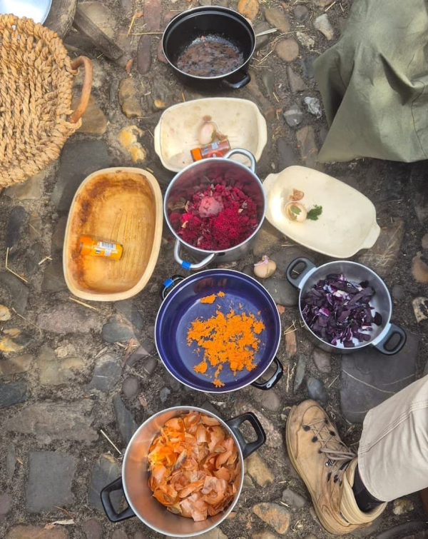 Schilderen met verf en kwasten uit de natuur